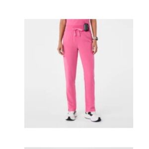 Figs high waisted yola-skinny scrub pant- XS f'ing pink